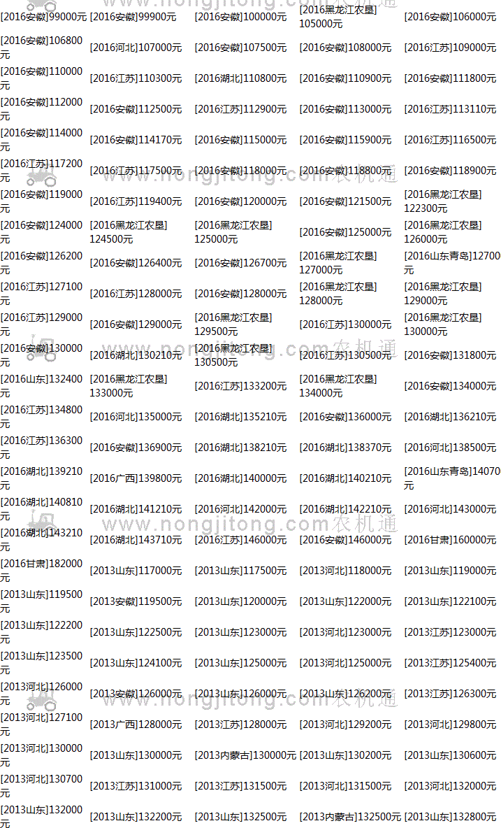 东方红ly1004s轮式拖拉机价格表(全国报价表)