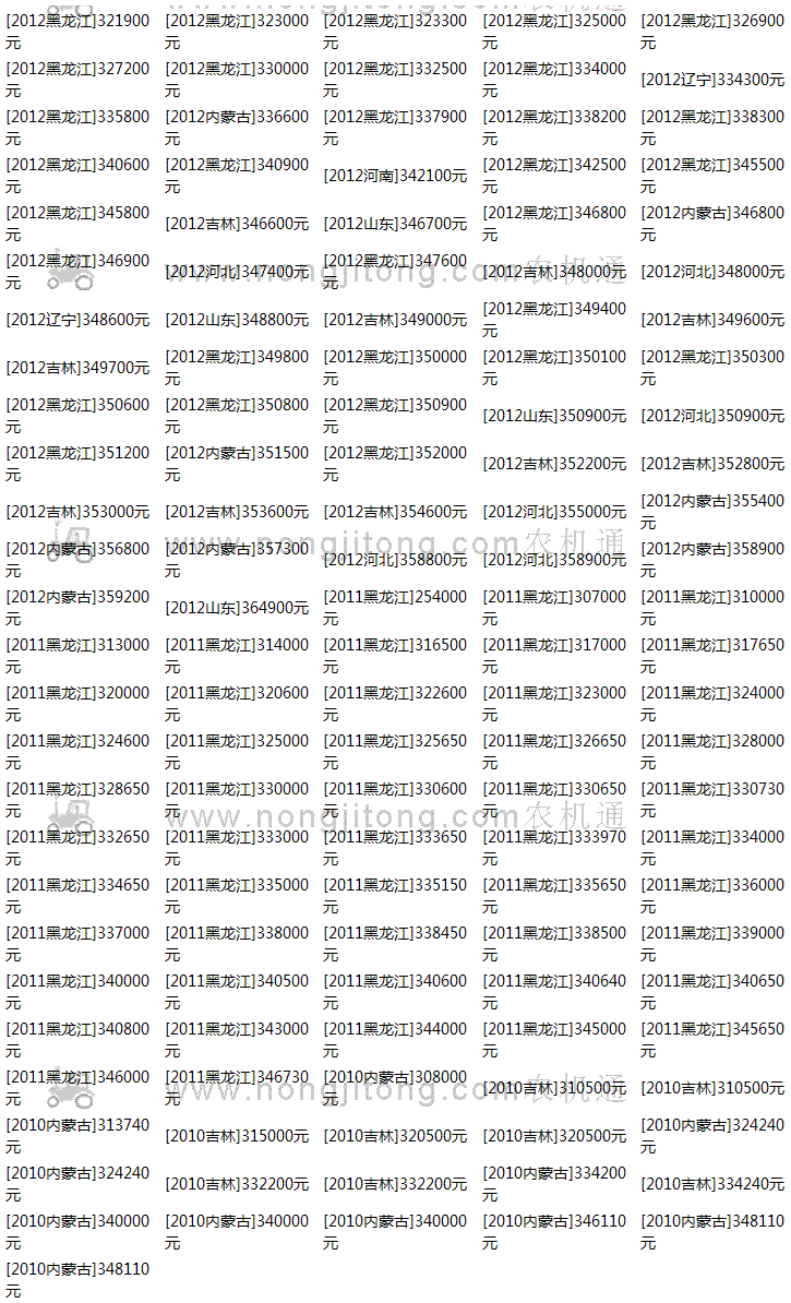 约翰迪尔y210(原6488)玉米果穗收割机价格表(全国报价