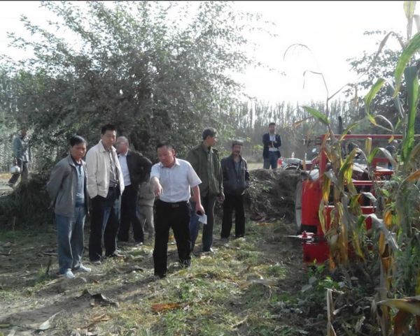 新疆和田地区召开玉米机械收获现场演示会