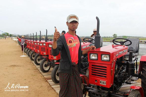 中国农用机械受到缅甸农民欢迎。 
