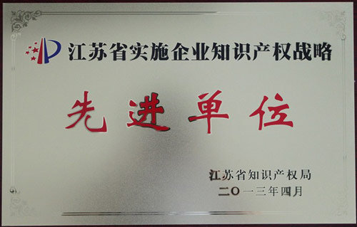 常发集团荣获“江苏省实施企业知识产权战略先进单位“称号”
